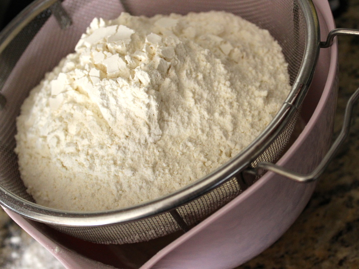 sifting flour