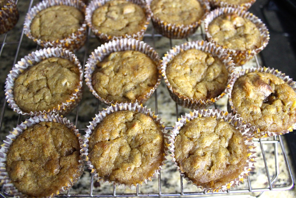 gluten free banana coconut pecan muffins