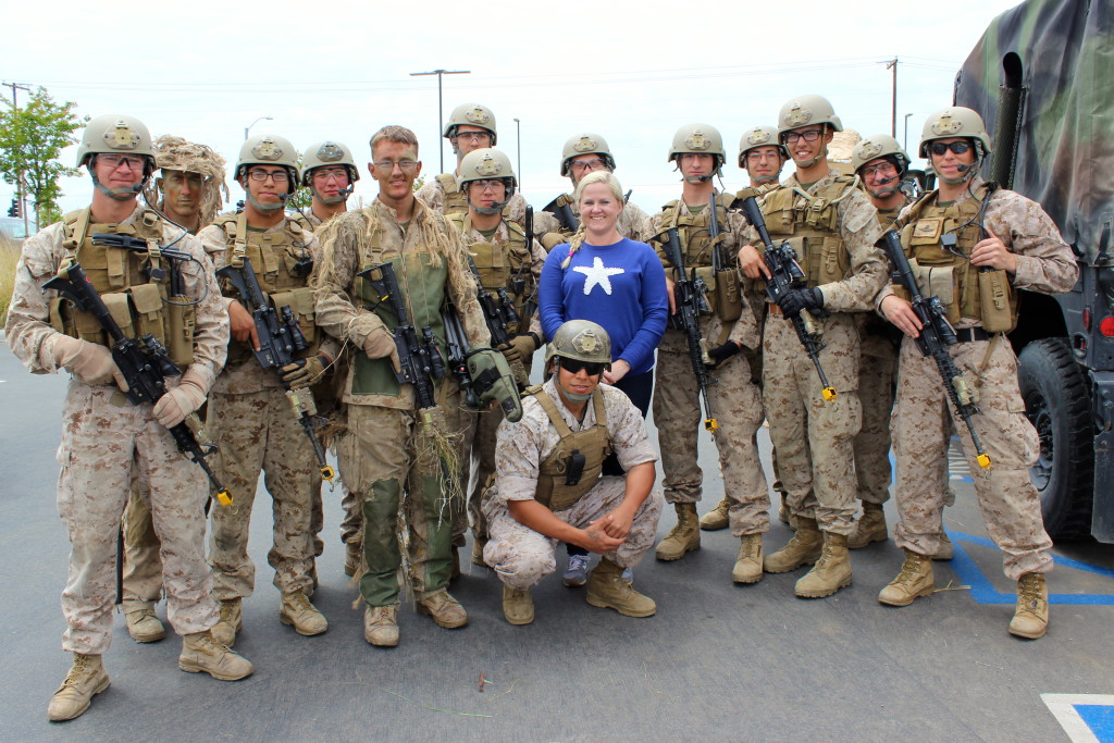 with recon Marines