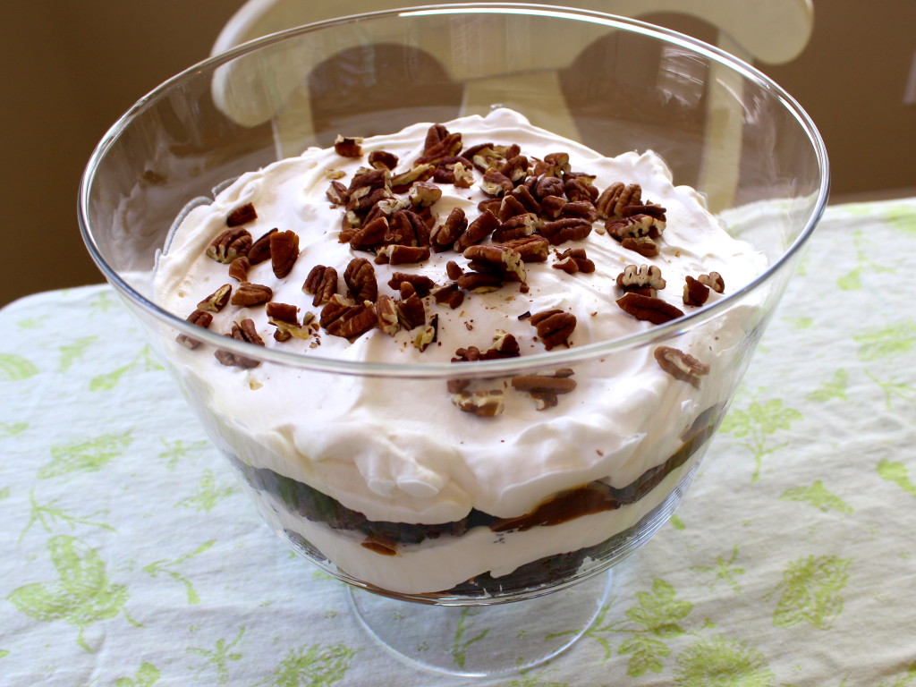 bourbon chocolate pecan trifle