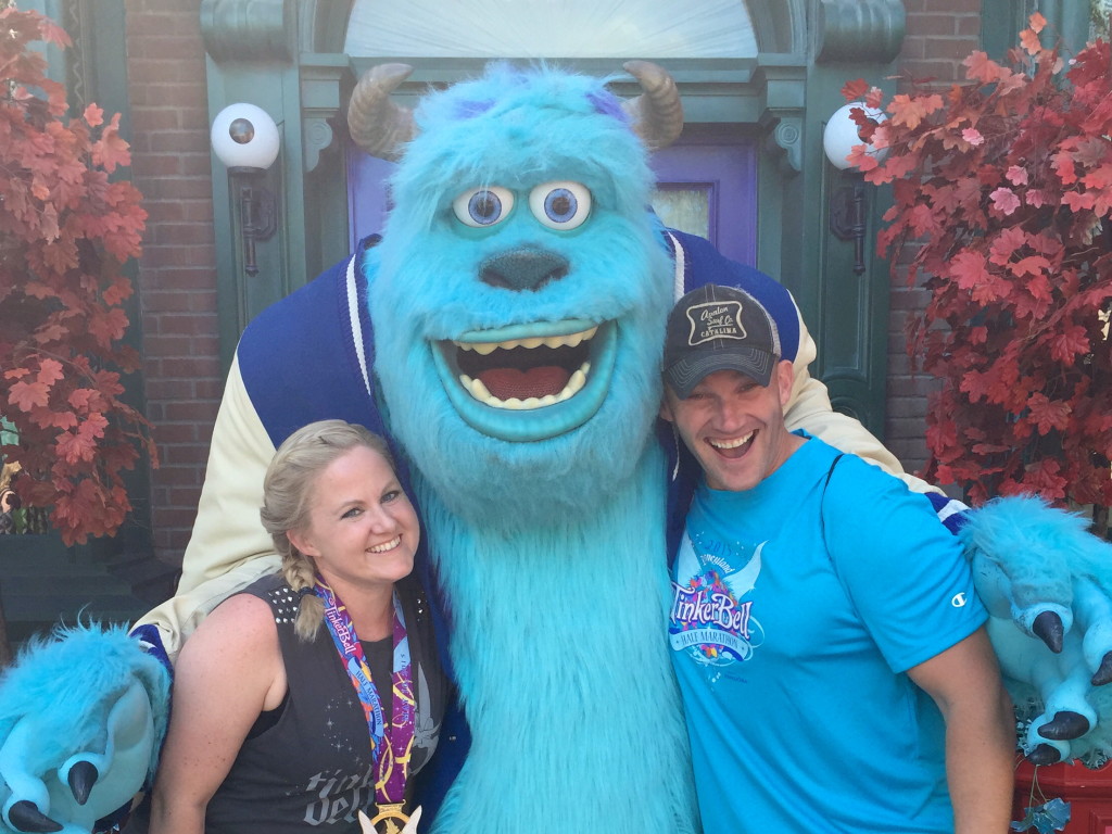 jen and toby with sully california adventure