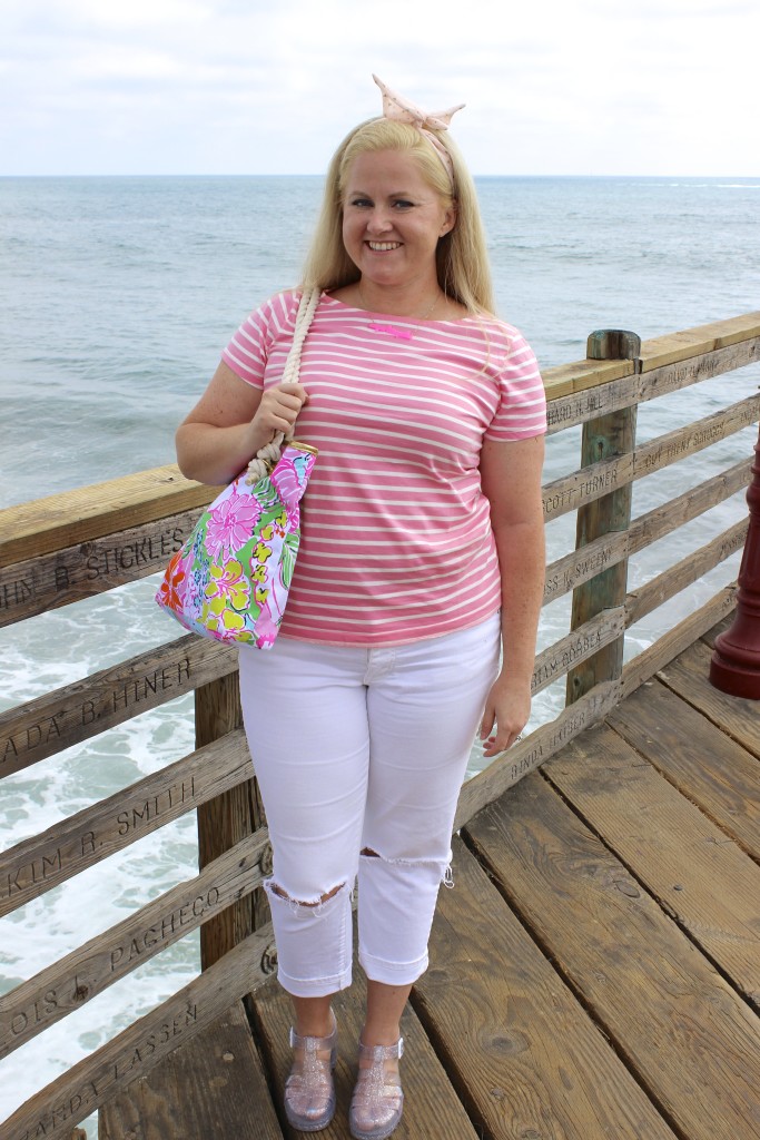 pink at the pier