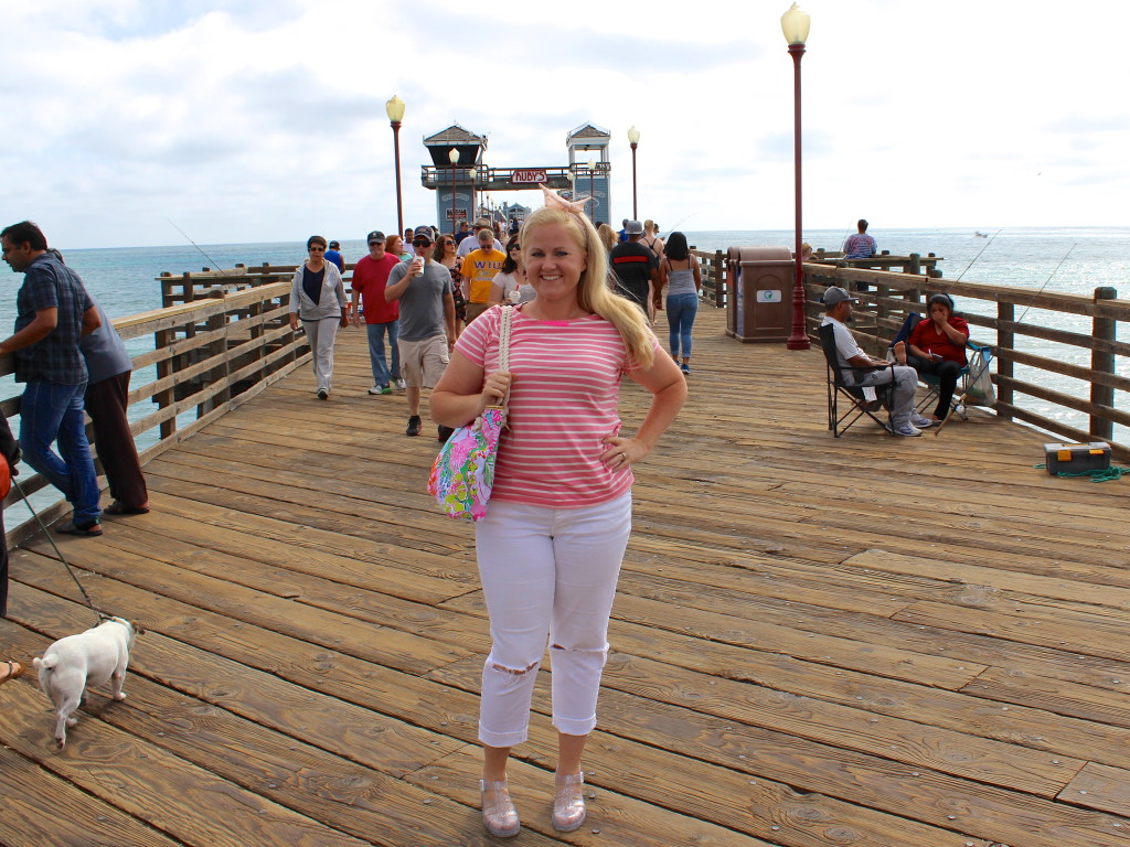 pink on the pier