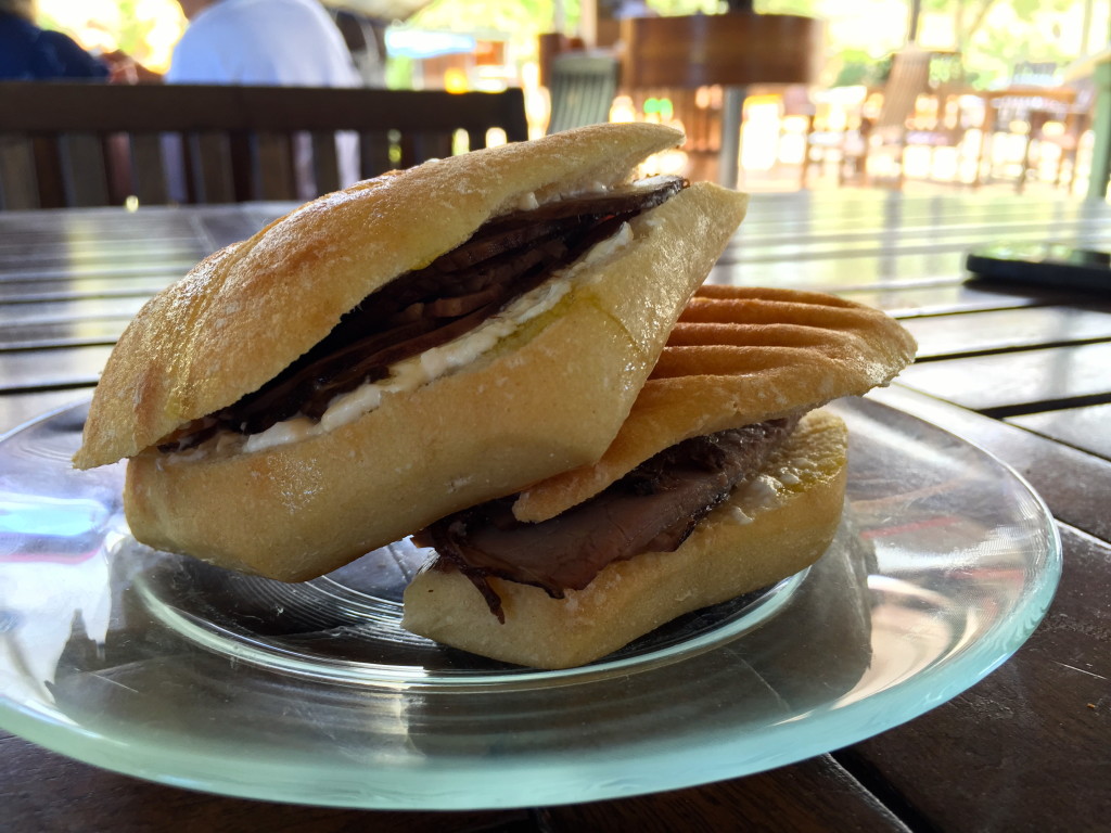 roast beef with horseradish goat cheese