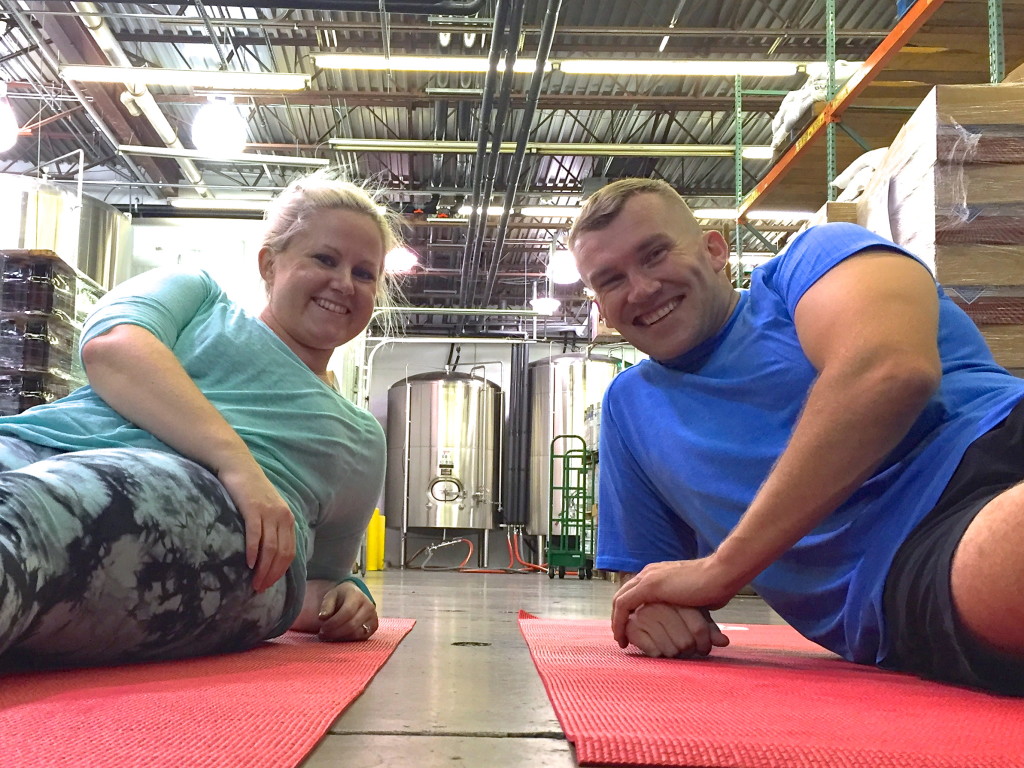 beer and yoga