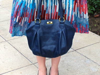 navy bag and shoes