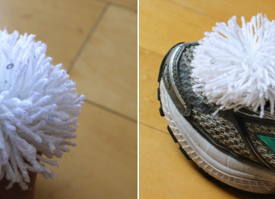 tinkerbell running shoe pom pom