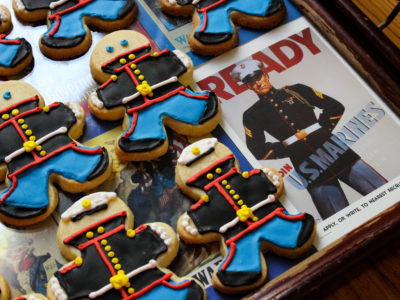 marine dress blues cookies