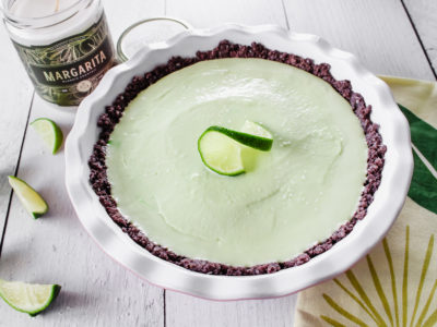 margarita pie with blue corn chip crust